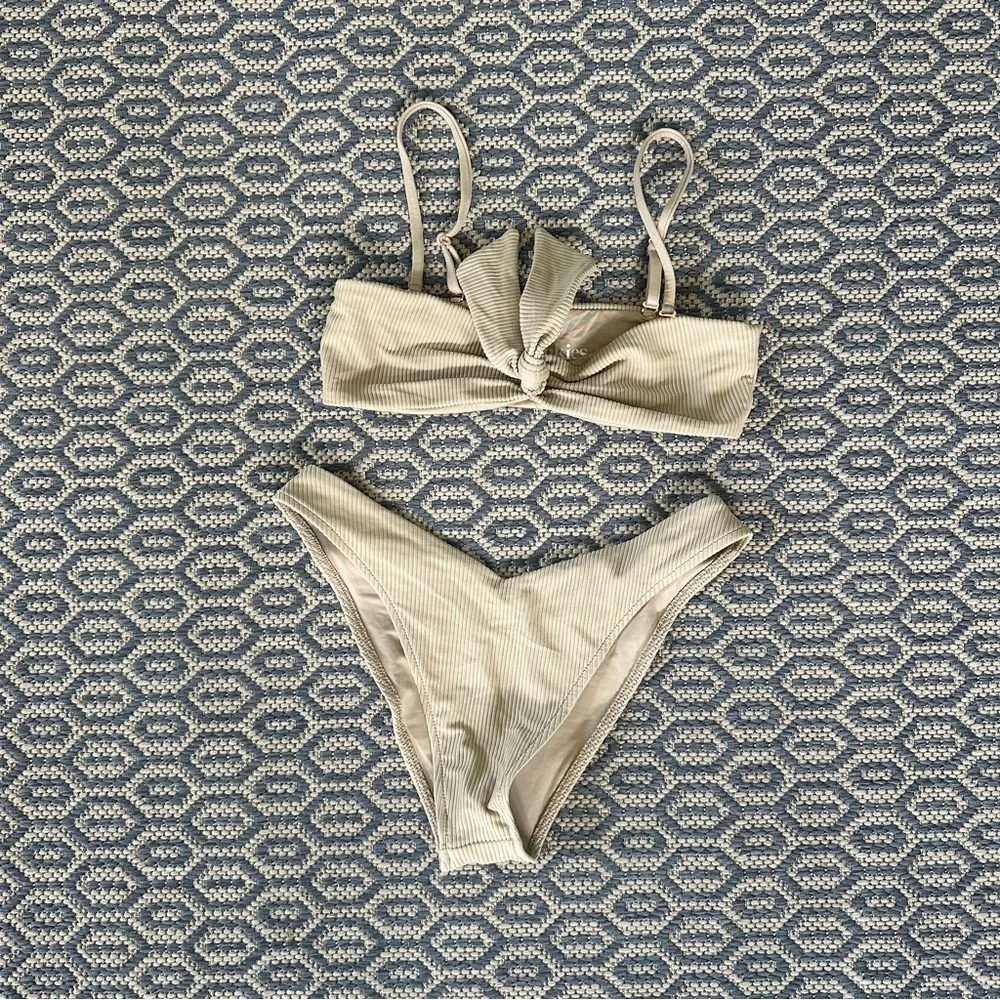 Frankie’s Bikinis Enzo Set in Tan
